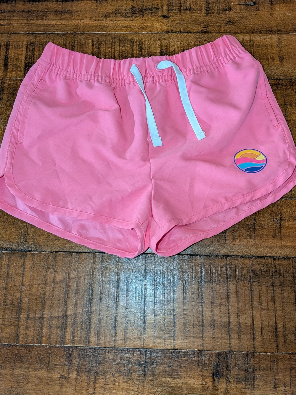 Marks & Spencer Pink Girls' Elastic Waist Drawstring Shorts, 6-7